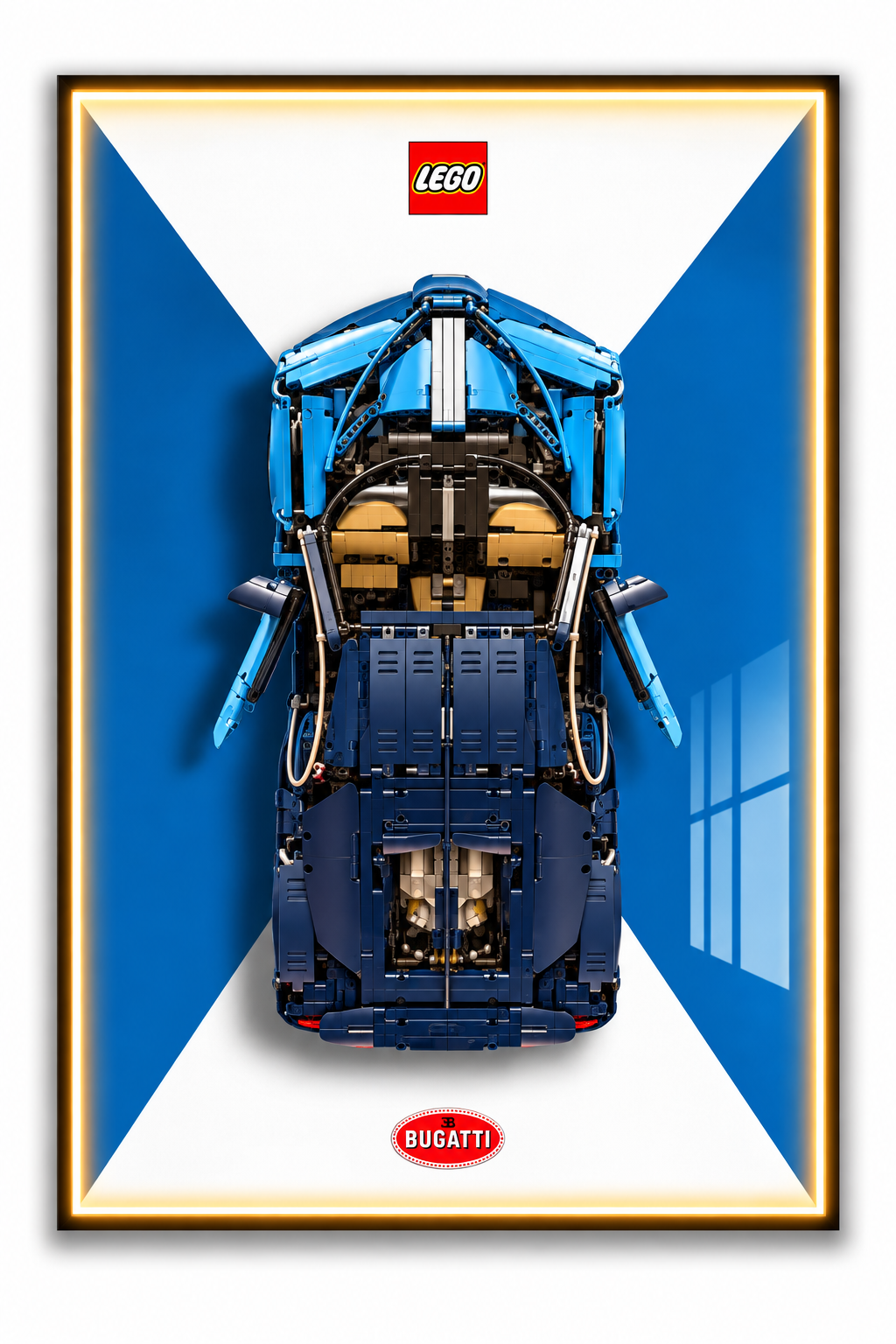 Bugatti Chiron 3D Lego Display Board