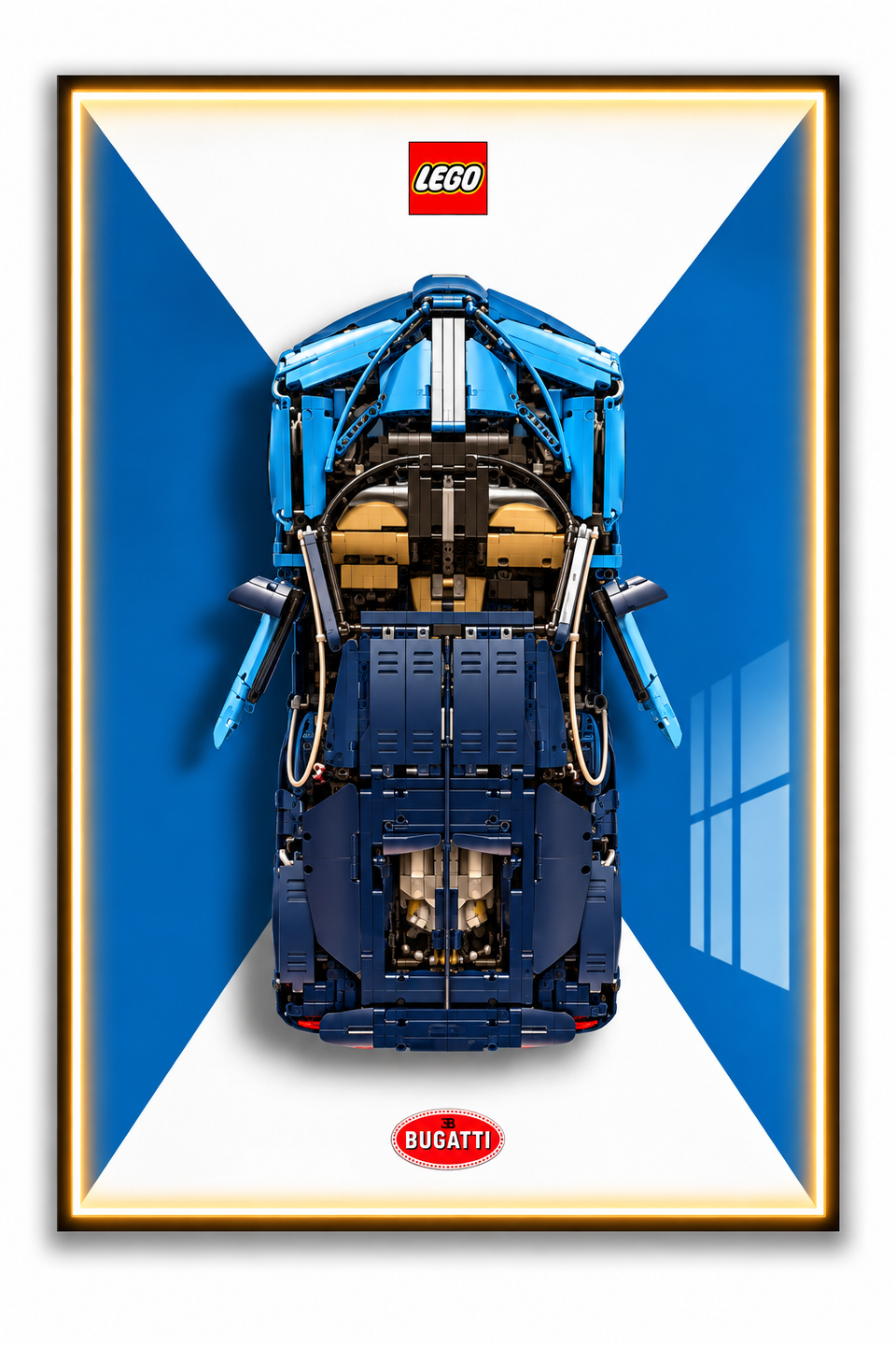 Bugatti Chiron 3D Lego Display Board