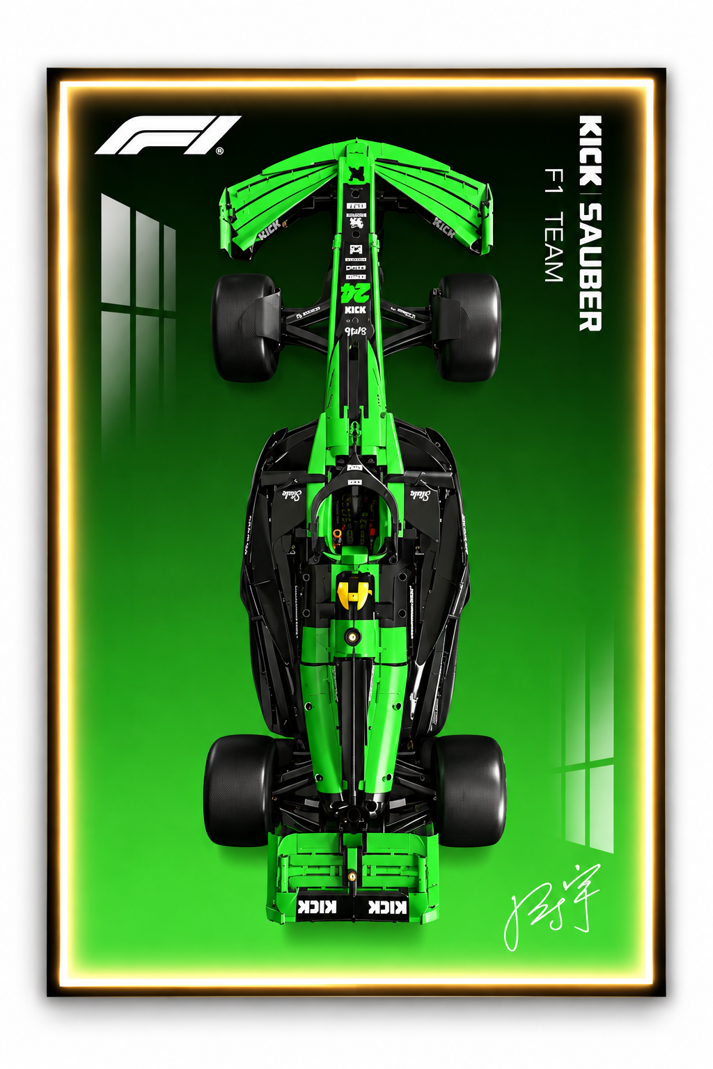 Kick Sauber F1 Lego 3D Display Board