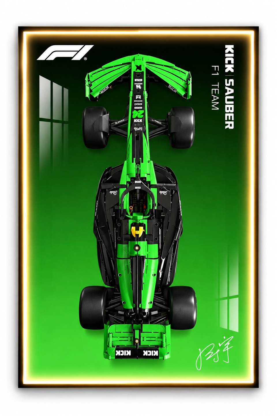 Kick Sauber F1 Lego 3D Display Board