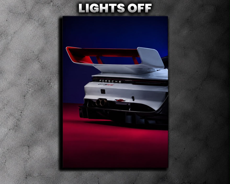 Porsche 911 GT3 R LED Car Display Frame - White