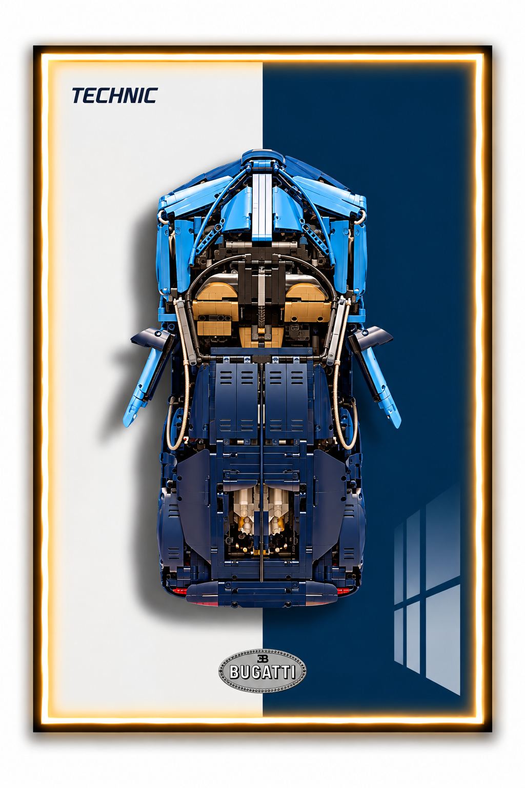 Bugatti Chiron 3D Lego Display Board