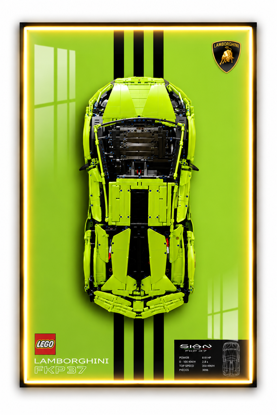 Lamborghini Sian Lego 3D Display Board