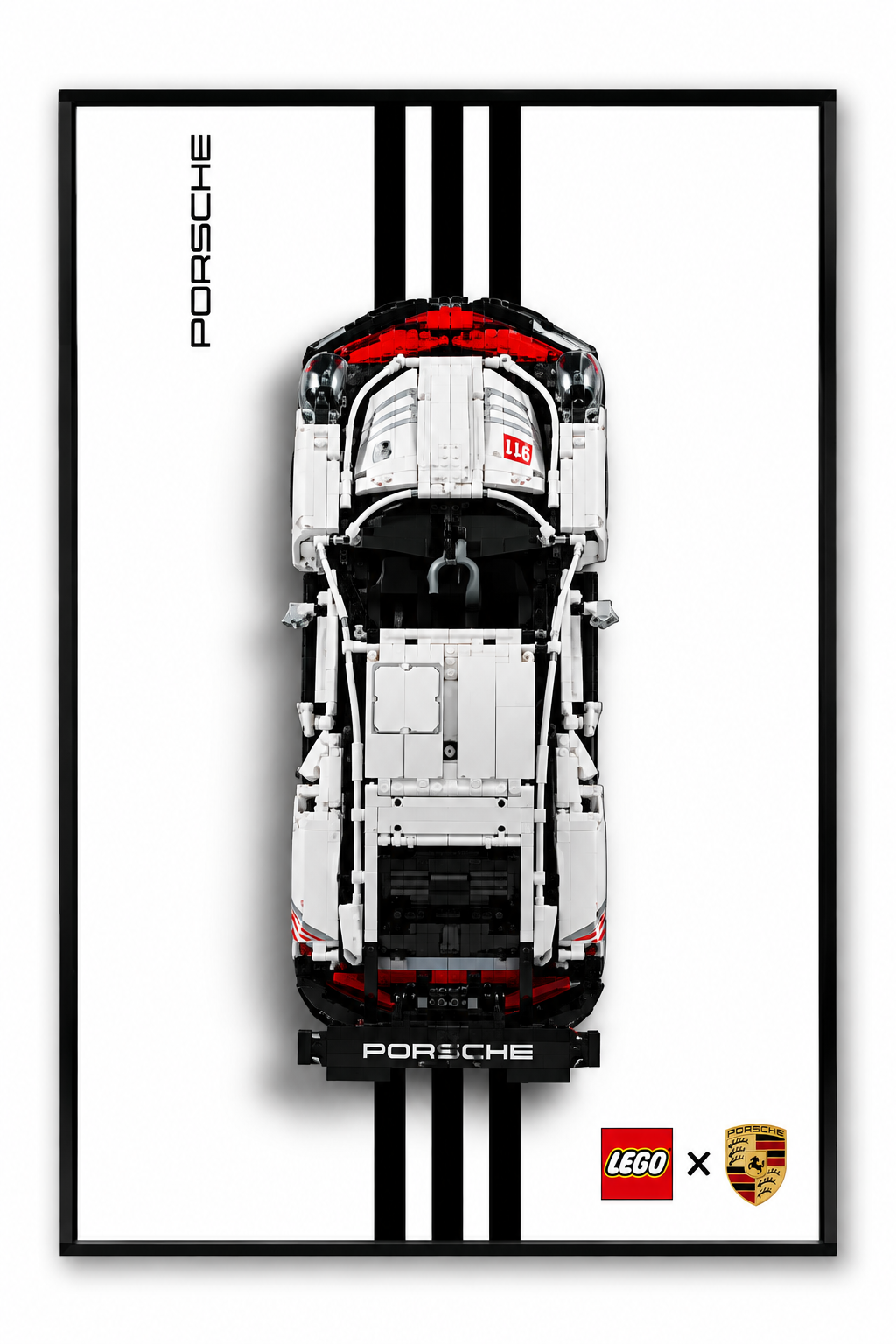 Porsche 911 GT3 RS Lego 3D Display Board