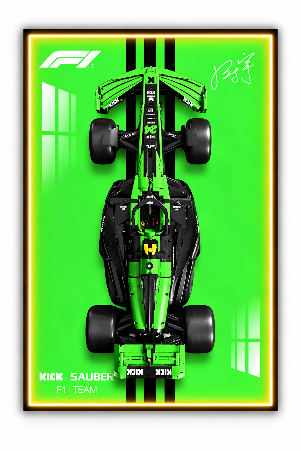 Kick Sauber F1 Lego 3D Display Board
