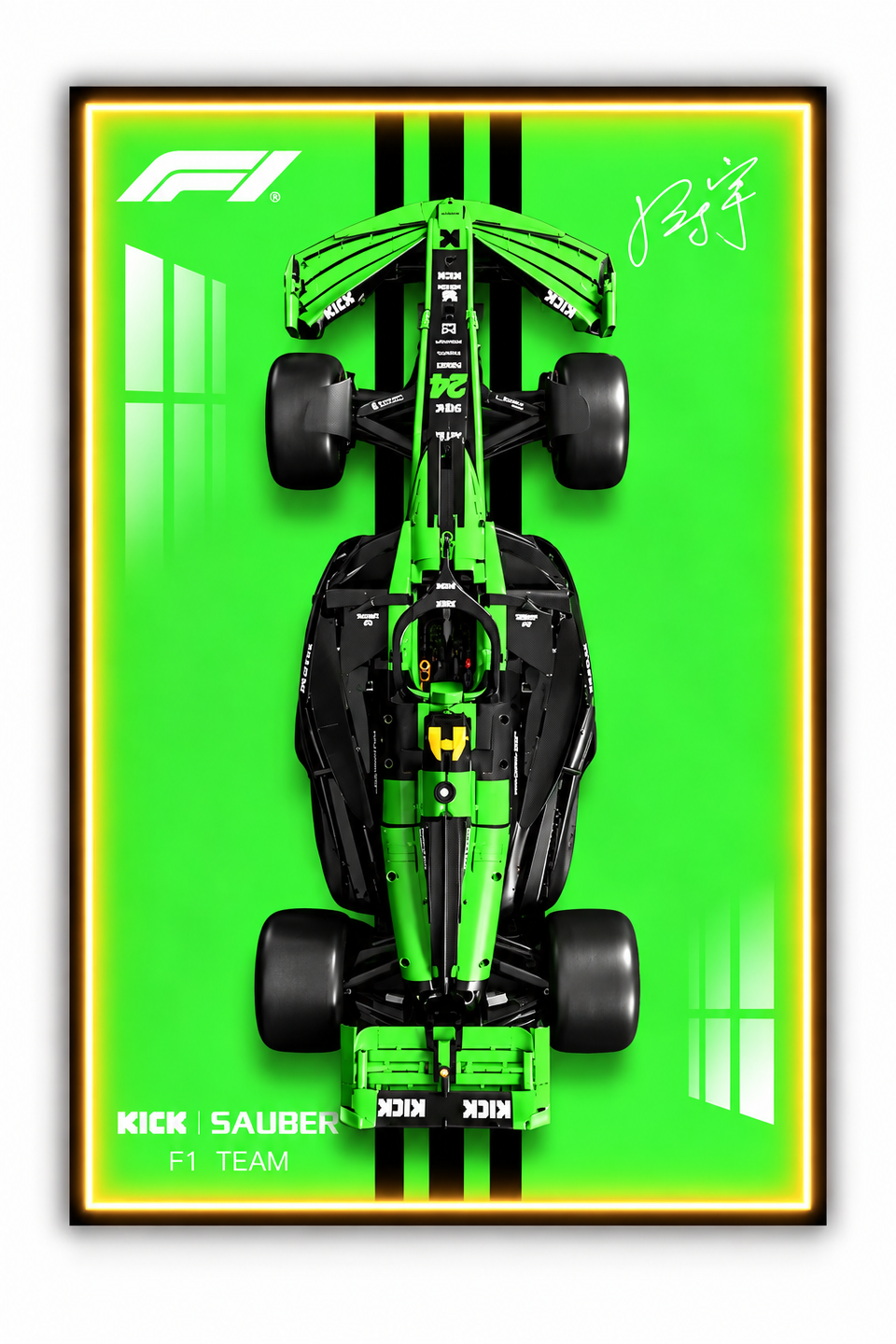 Kick Sauber F1 Lego 3D Display Board