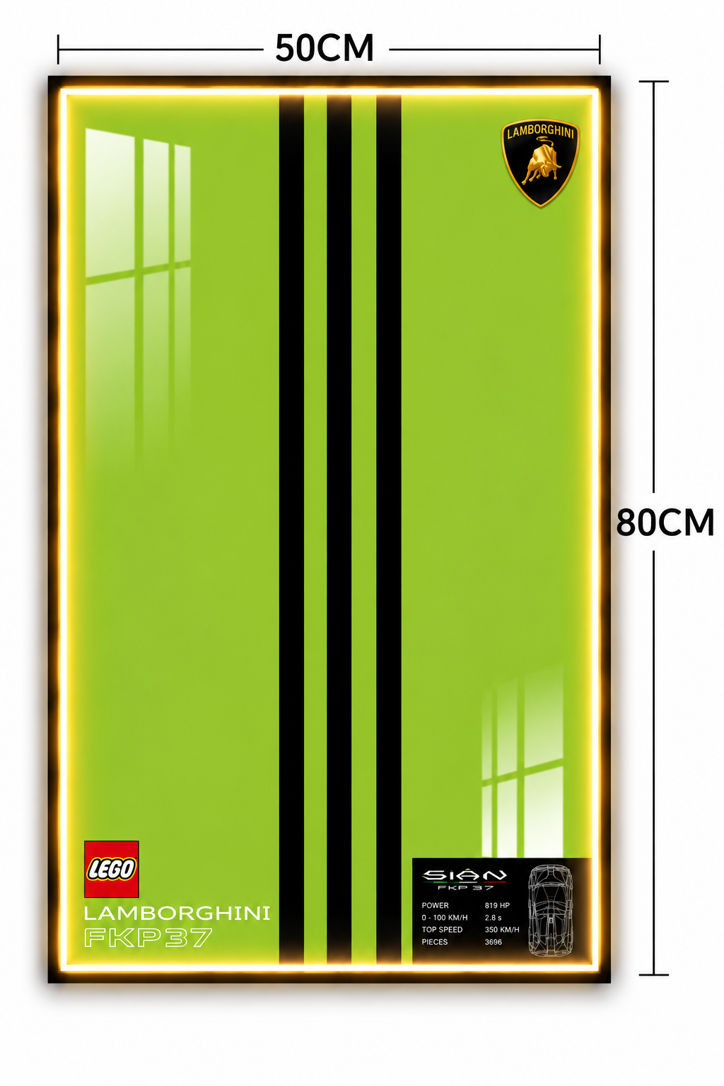 Lamborghini Sian Lego 3D Display Board