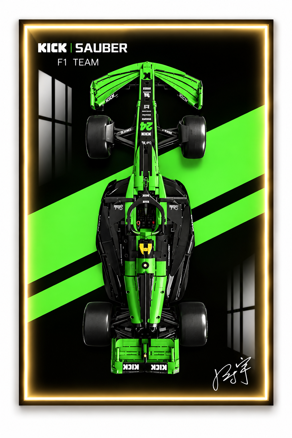 Kick Sauber F1 Lego 3D Display Board