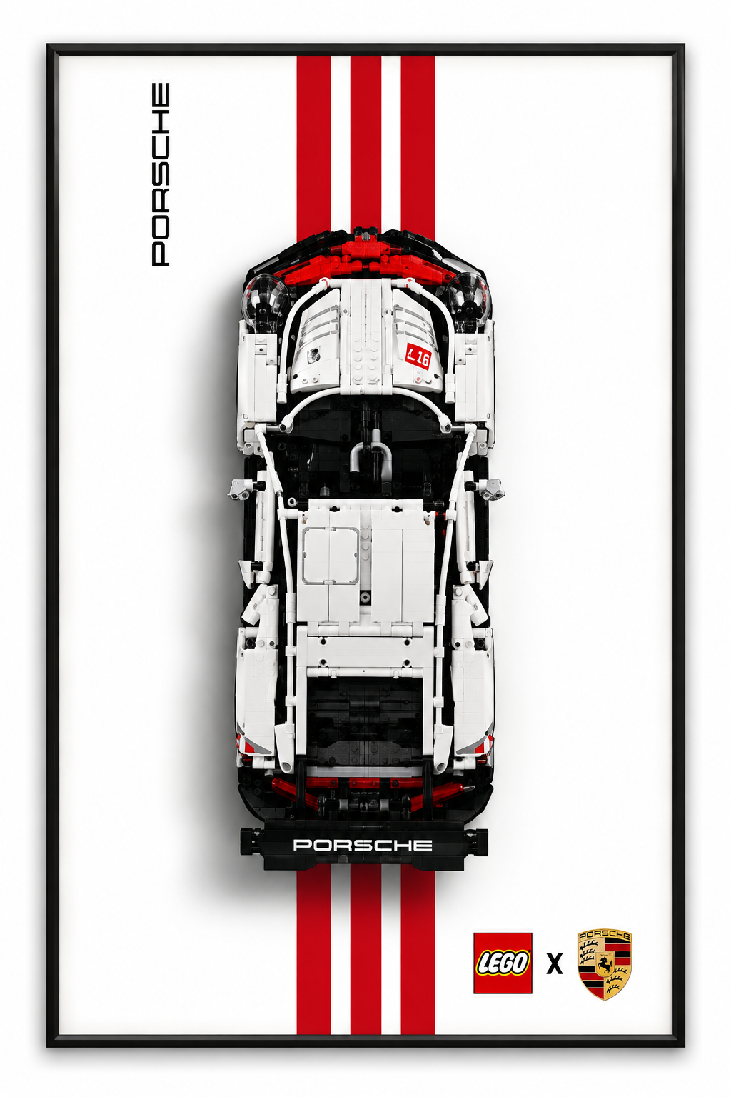 Porsche 911 GT3 RS Lego 3D Display Board