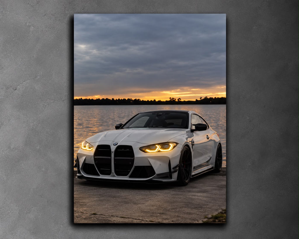 BMW Competition LED Car Display Frame - White