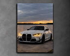 BMW Competition LED Car Display Frame - White