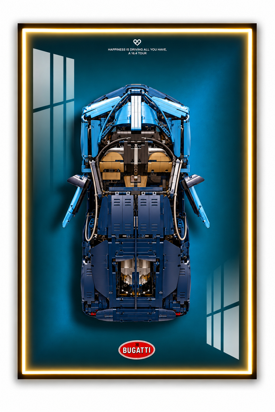 Bugatti Chiron 3D Lego Display Board