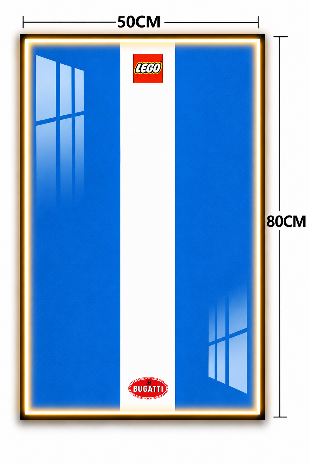 Bugatti Chiron 3D Lego Display Board