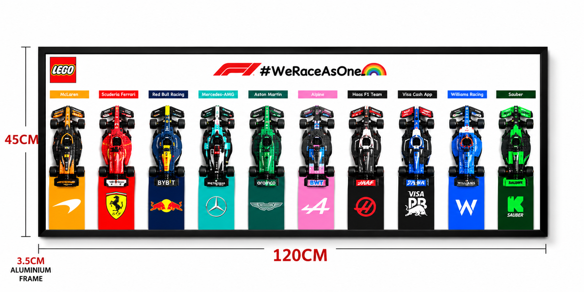 Formula 1 Cars Display Frame - White