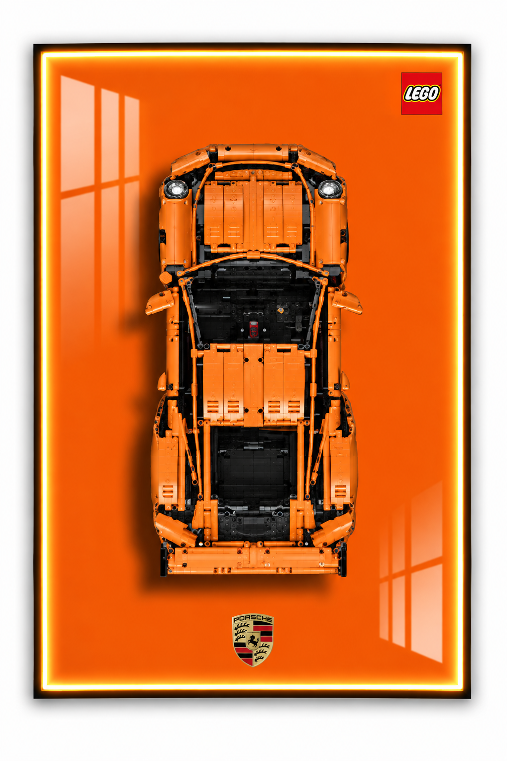 Porsche 911 GT3 RS Lego 3D Display Board