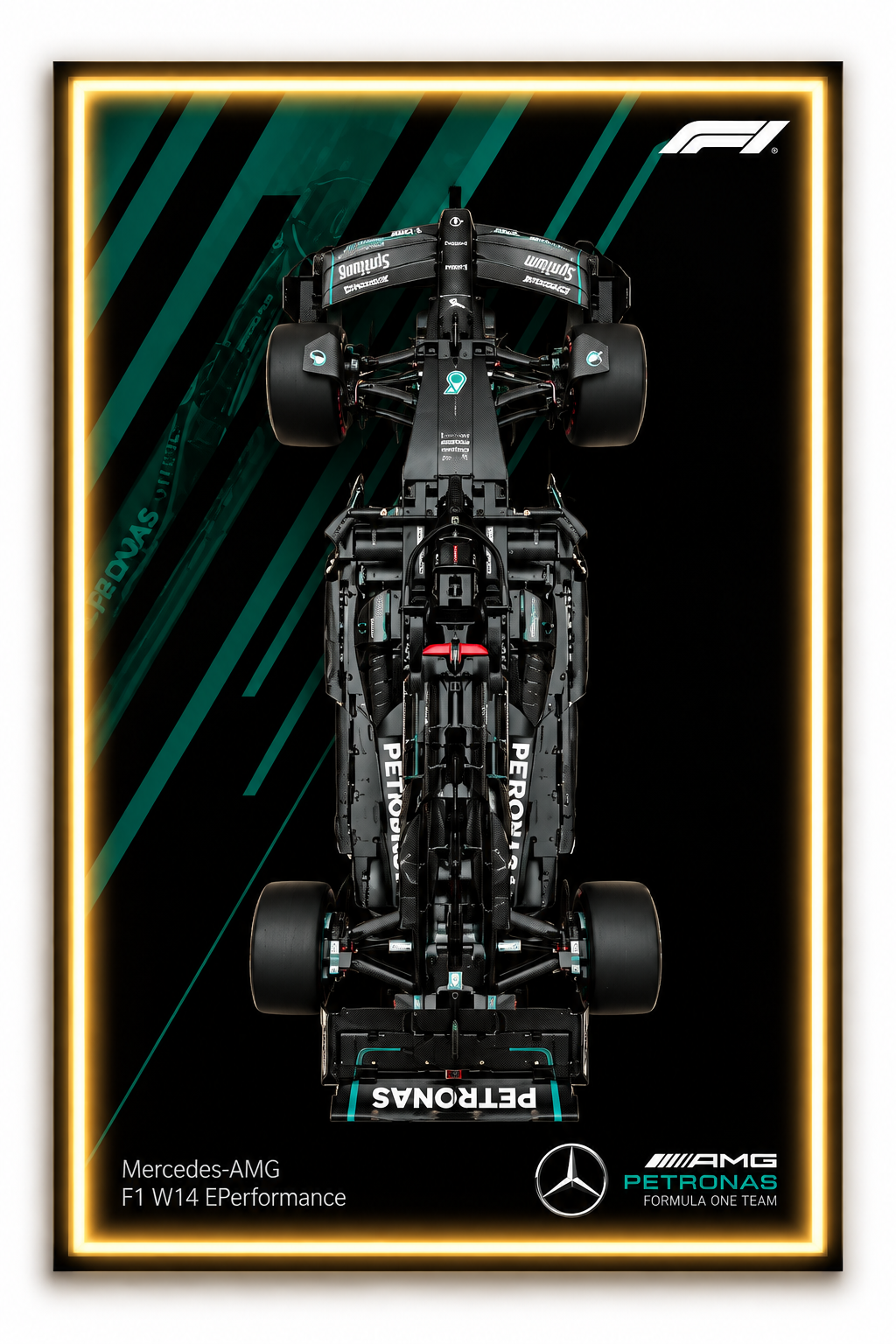 Mercedes F1 Lego 3D Display Board