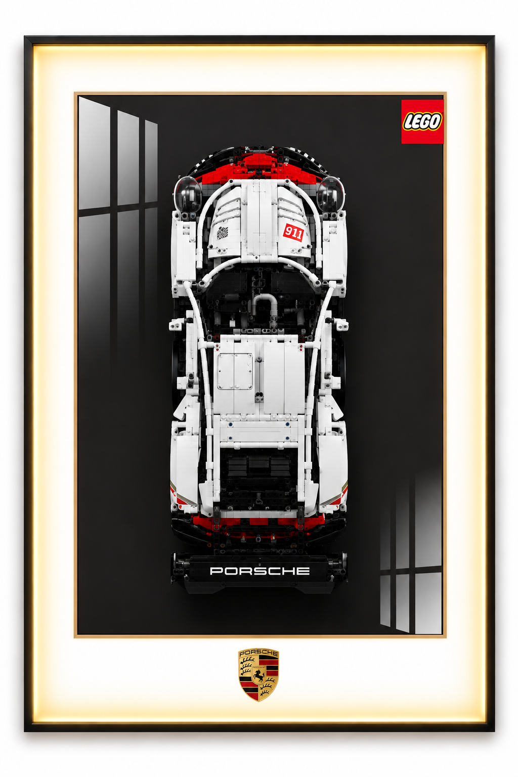 Porsche 911 GT3 RS Lego 3D Display Board