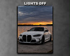 BMW Competition LED Car Display Frame - White