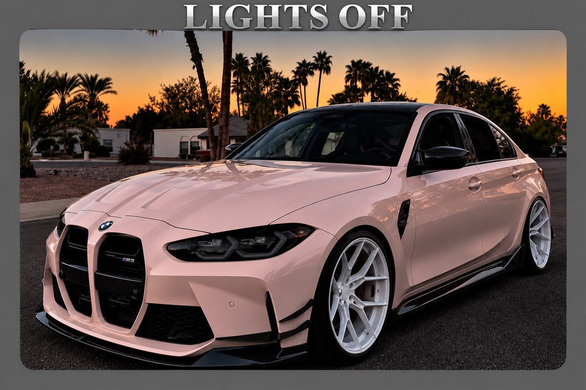 BMW M3 Competition LED Car Display Frame - Pink