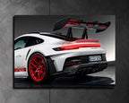 Porsche GT3 RS LED Car Display Frame - White